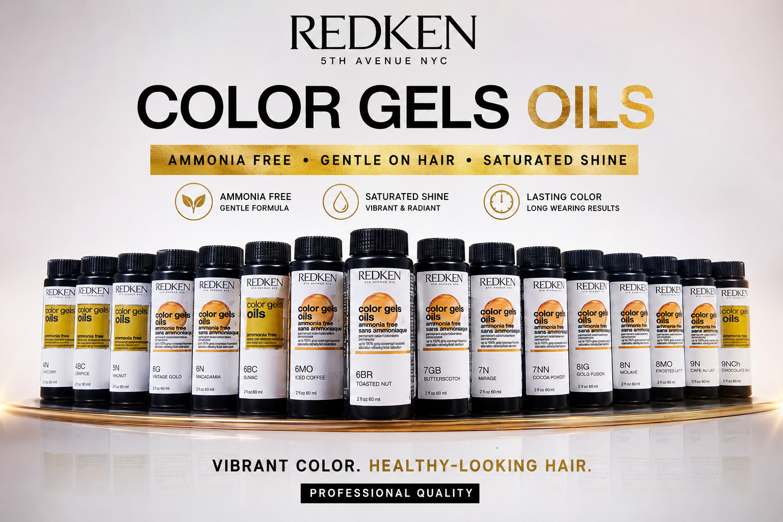 Redken Color Gels Oils Hair Color 2 oz | Choose Your Shade | Authentic