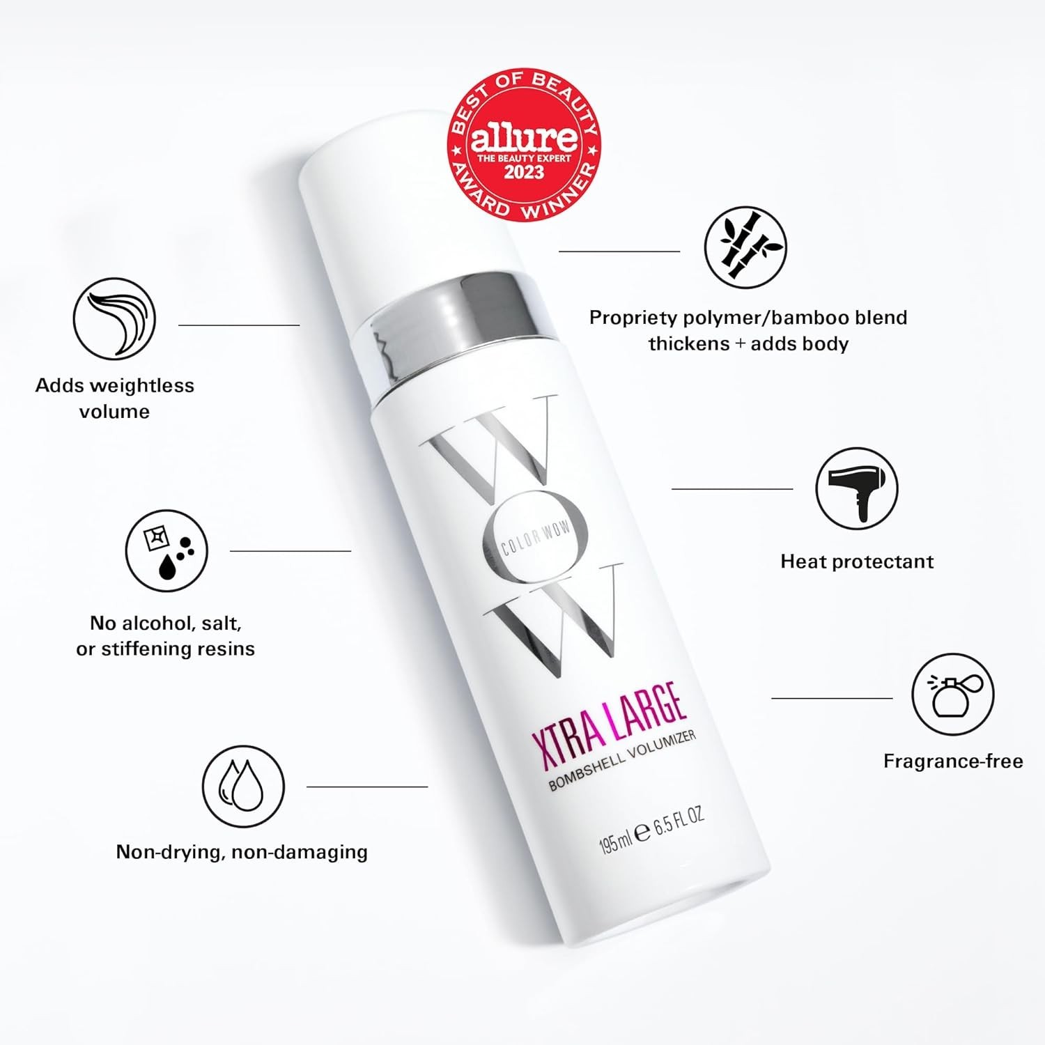 COLOR WOW Xtra Large Bombshell Volumizer Alcohol-Free Technology for Lasting