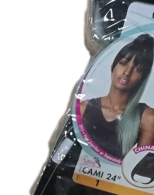 Sensationnel Instant Ponytail & China Bang – 2 PCS CAMI 24″ # 1 BLACK