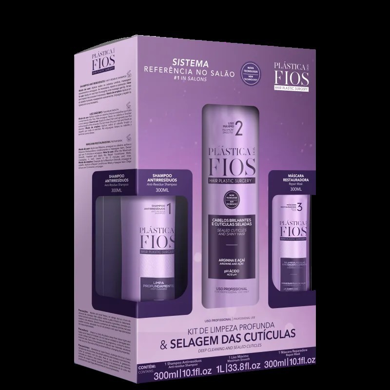 Progressive Cadiveu Plastica Brazilian Keratin System Anti Frizz -3x1L