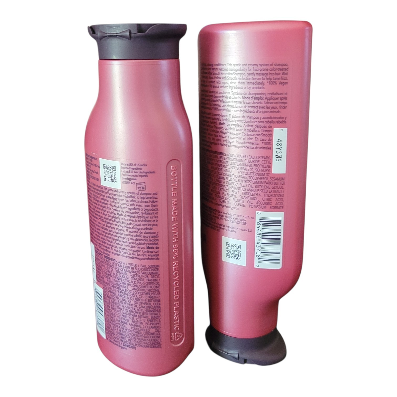 Pureology Smooth Perfection Shampoo Conditioner Duo Frizz Control 9oz Each