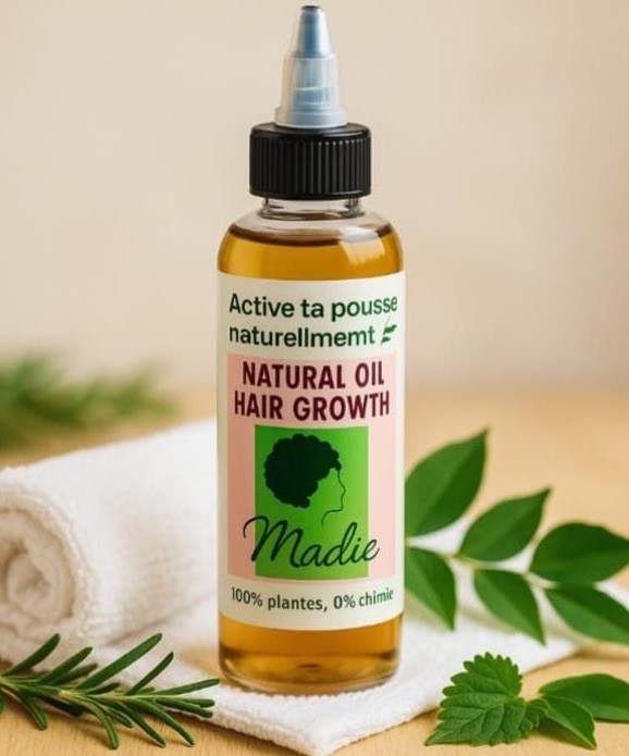 Madie Natural Oil Hair Growth,Oil Rosemary Tea Tree Mint 4 oz/120 ml