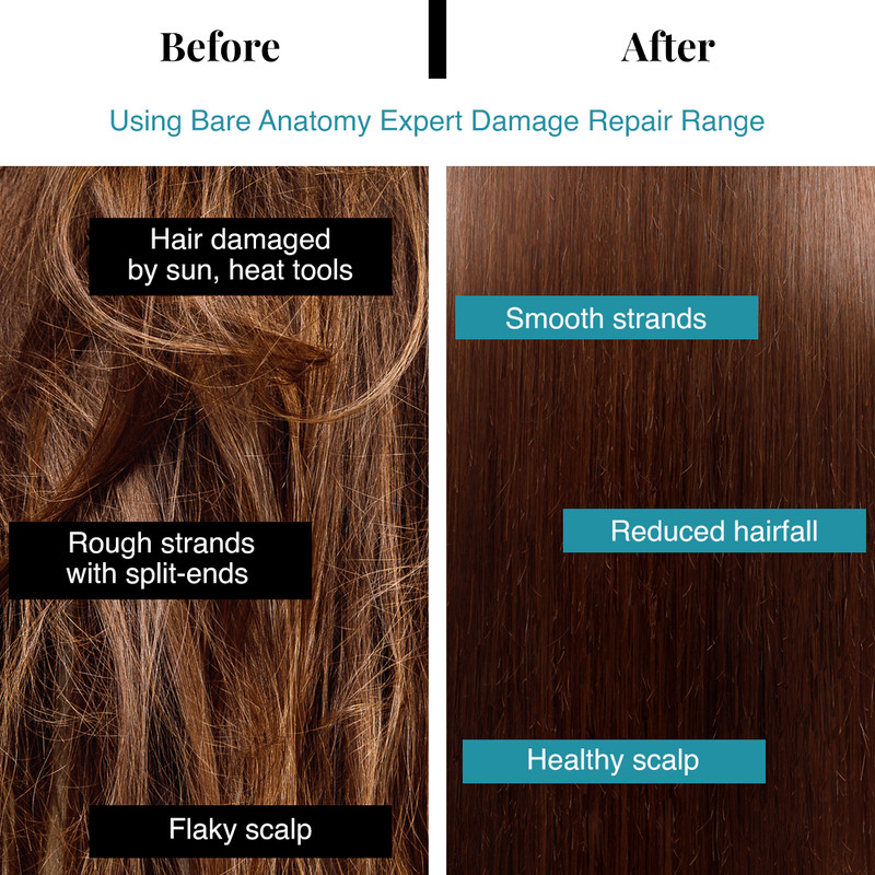 Bare Anatomy Damage Repair Hair Serum, Cera3x Technology | 3x Hair Strengthening