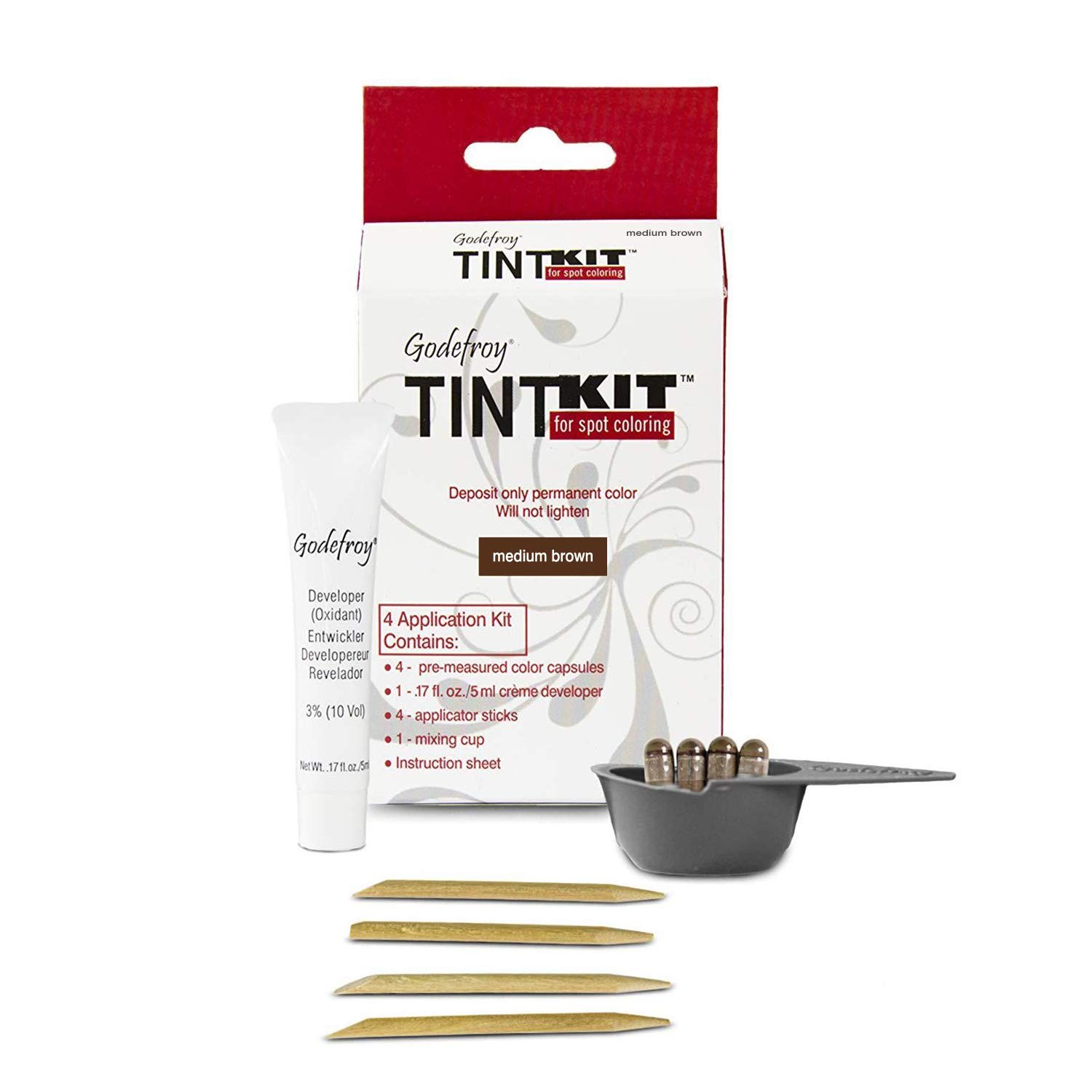 Professional Root Touch Up Hair Coloring 1 Count (Pack of 1), Medium Brown