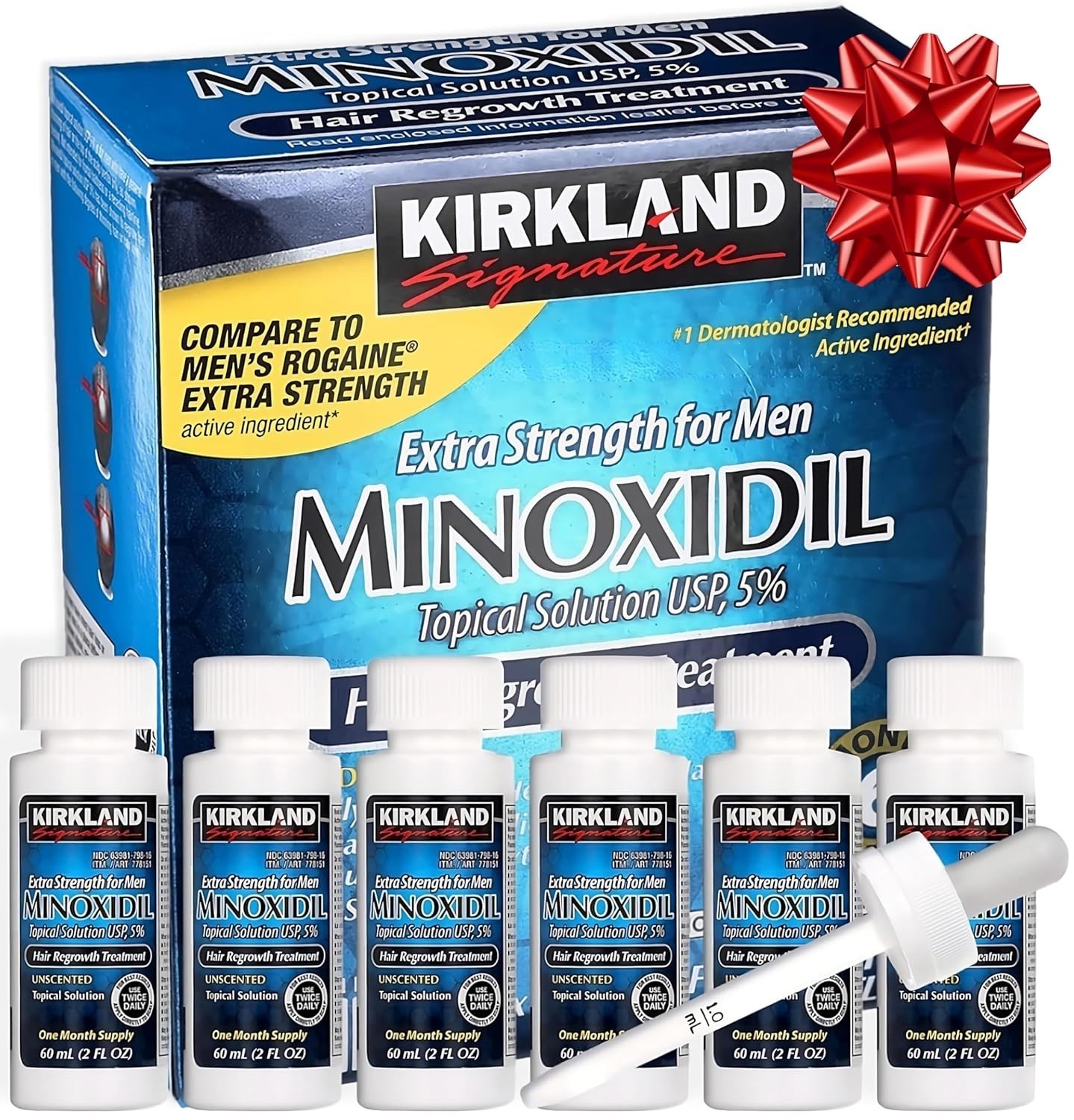 Minoxidil Liquid Extra Strength Hair Regrowth Treatment for Men, 5% Topical Solu