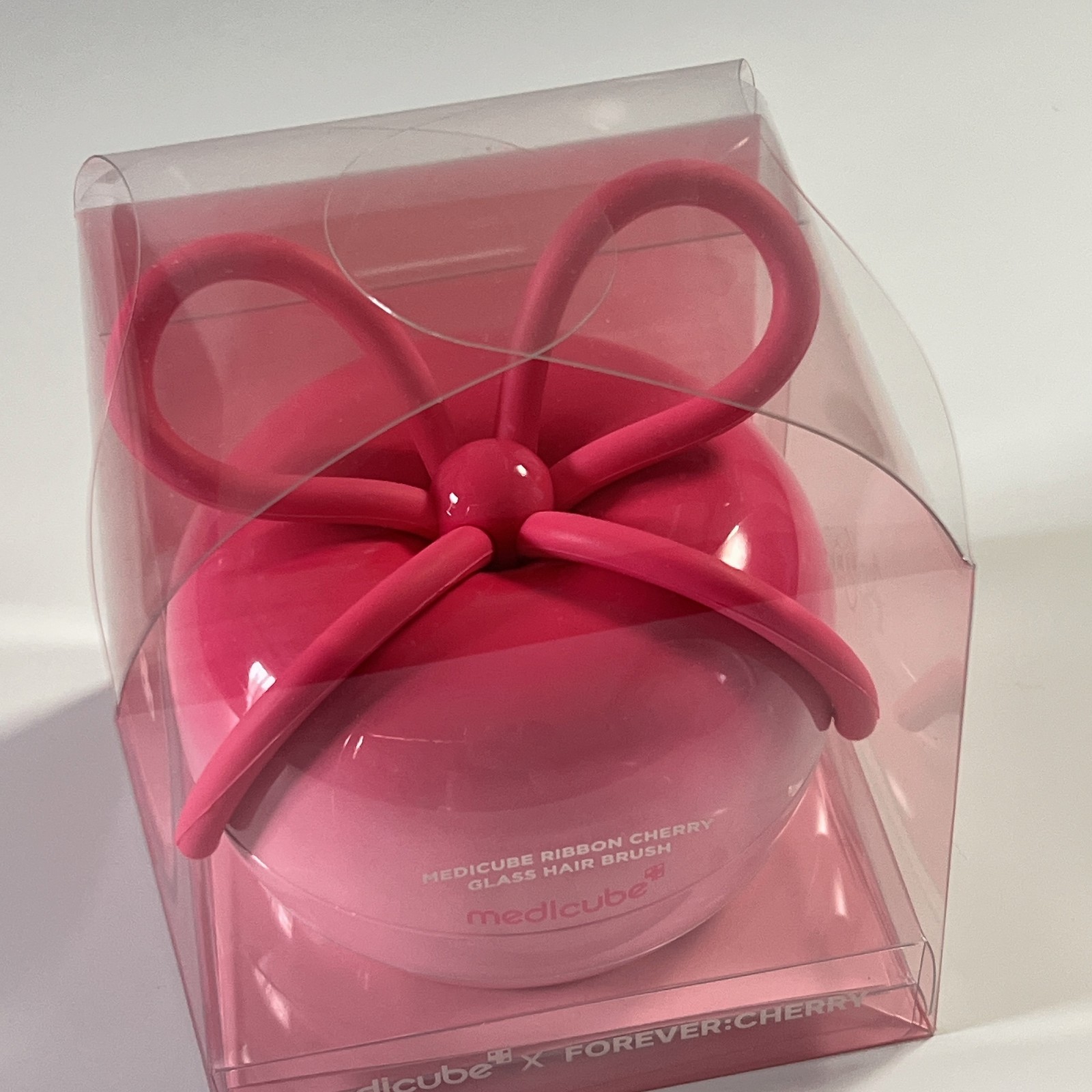 medicube x FOREVER CHERRY Ribbon Cherry Hair Brush Pink Limited Edition