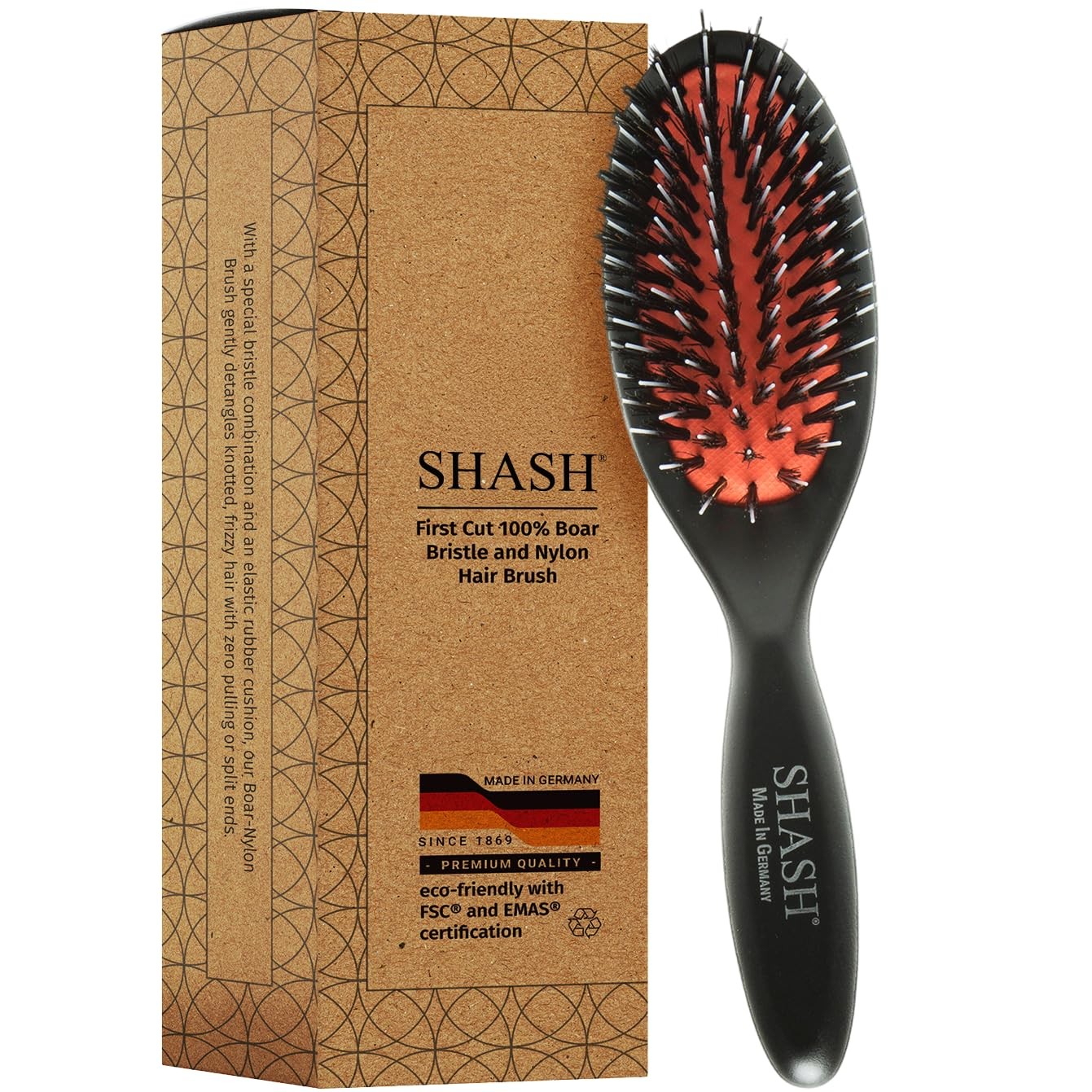 Since 1869 Hand Made In Germany – Nylon Boar Bristle Brush Suitable For Norma…
