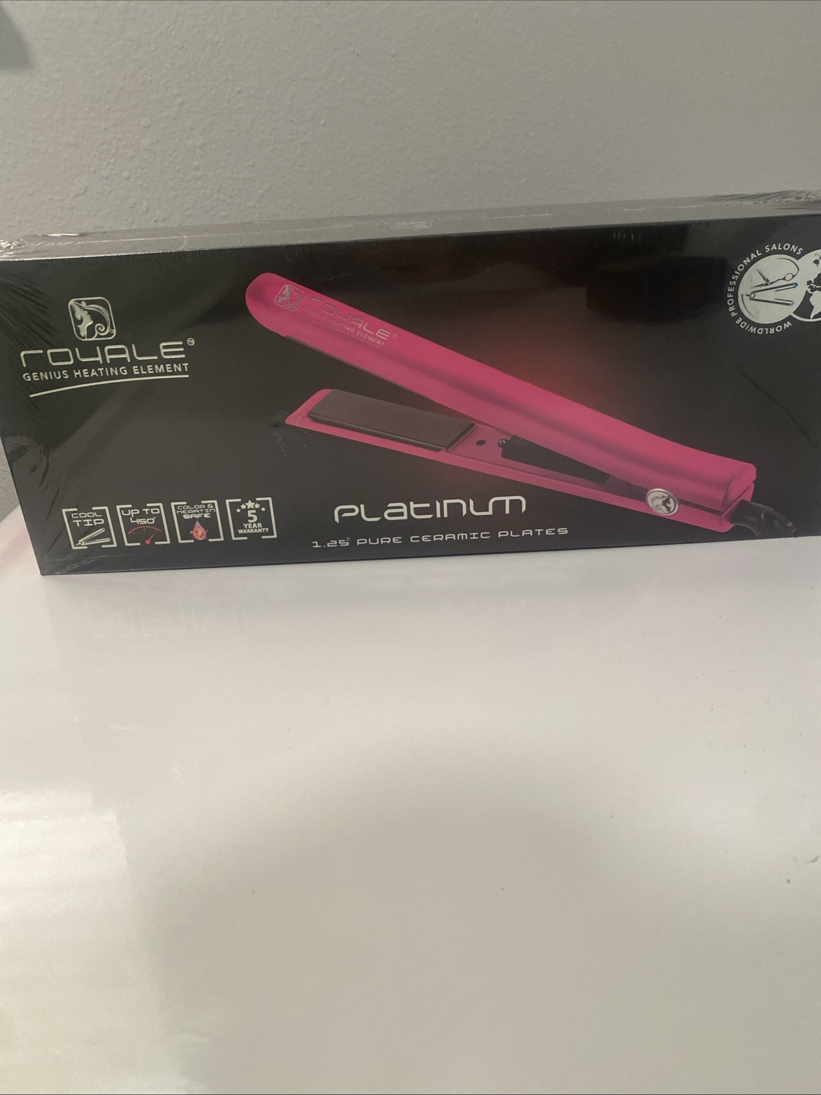 Royale Genius Heating Element 1.25 Ceramic Plates Platinum Hot Pink New