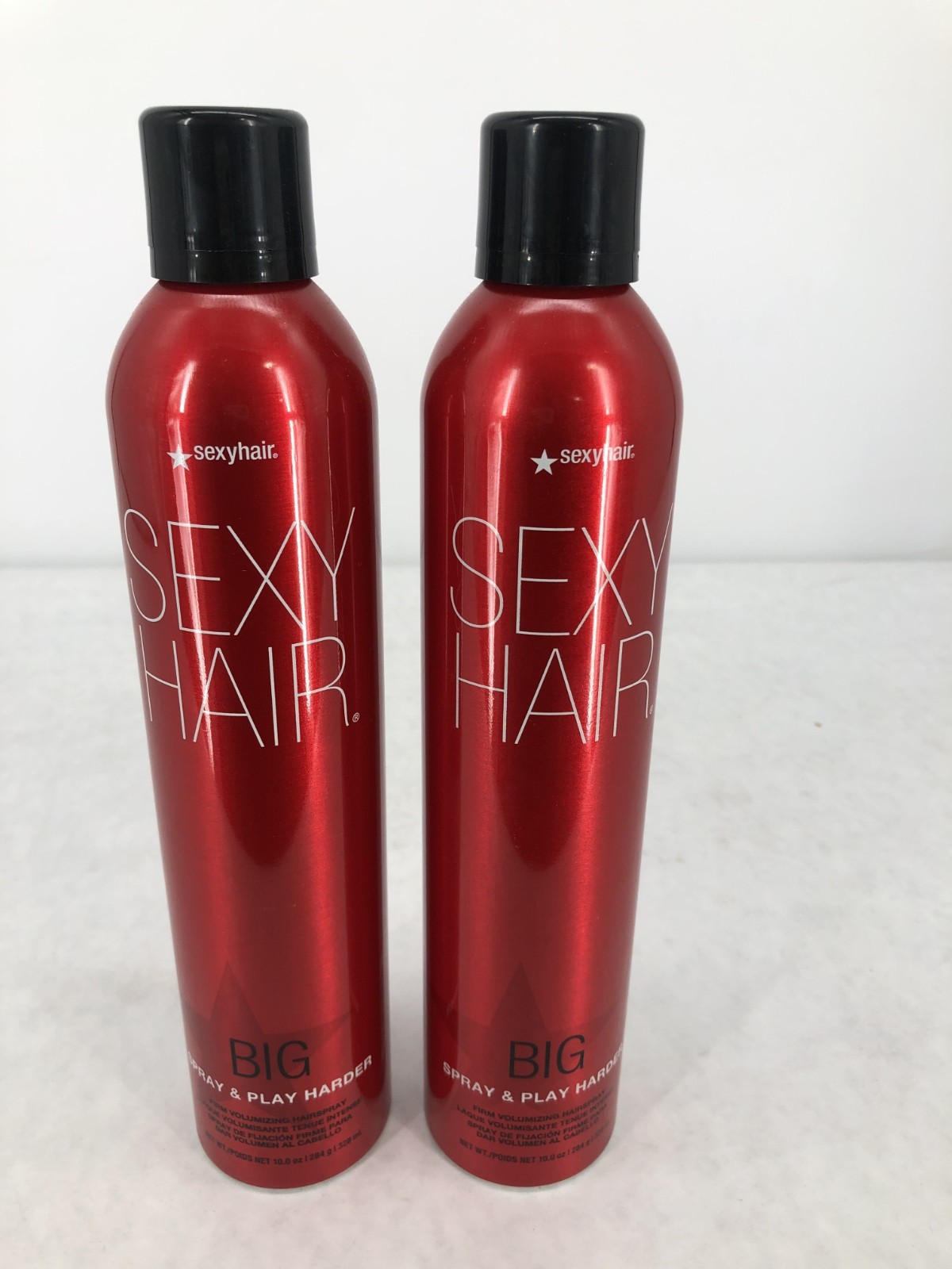 Big Sexy Hair Spray and Play Harder Firm Volumizing Hairspray 10 oz-2 Pack – New