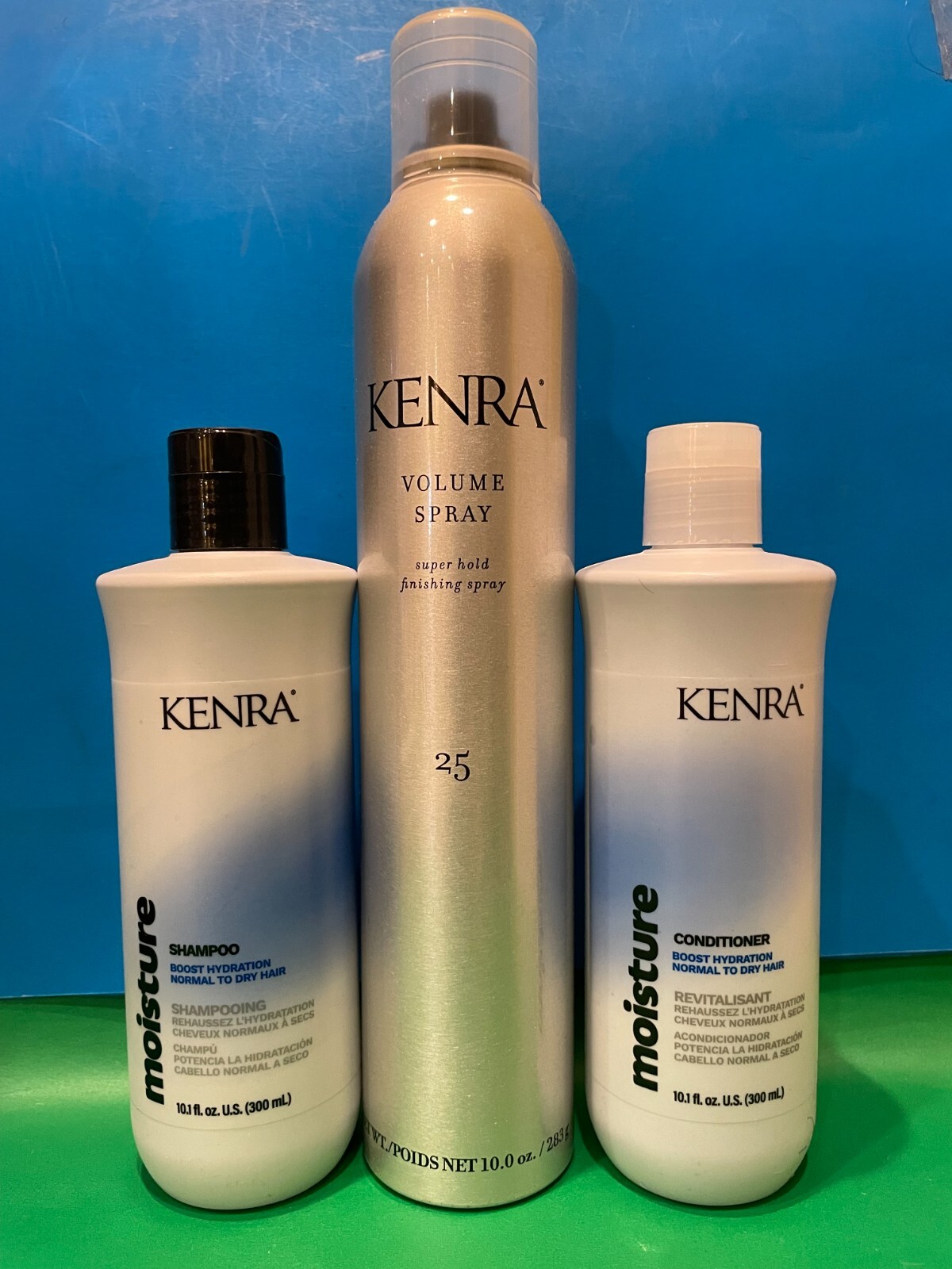 Kenra #25 Volume Spray #25 Super Hold Hairspray, Moisture Shampoo, Conditioner