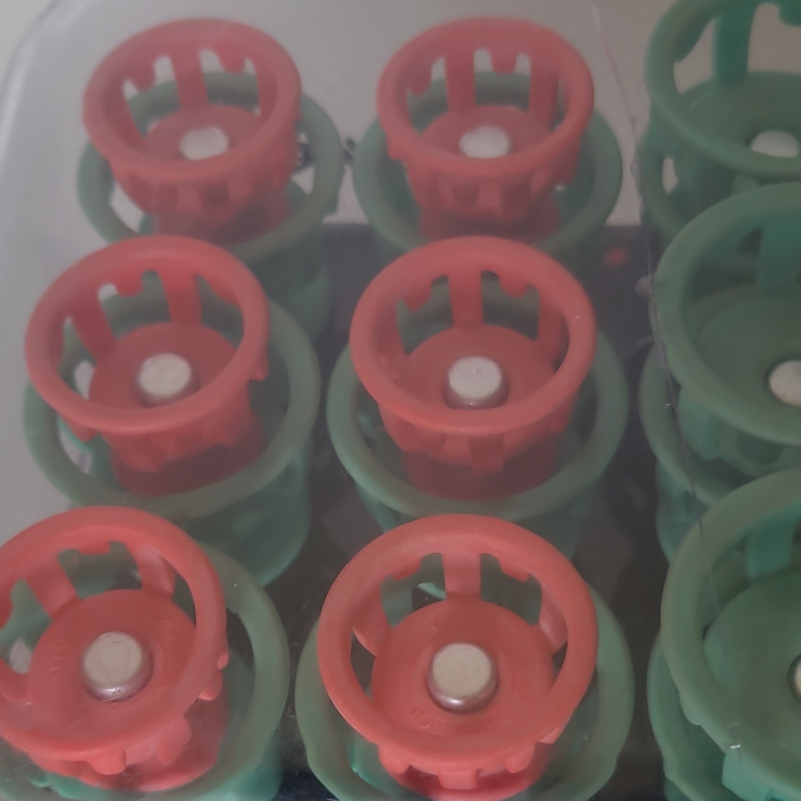 Clairol Lock ‘n Roll Hot Rollers Set Green/Pink Small & Large, Indicator Light