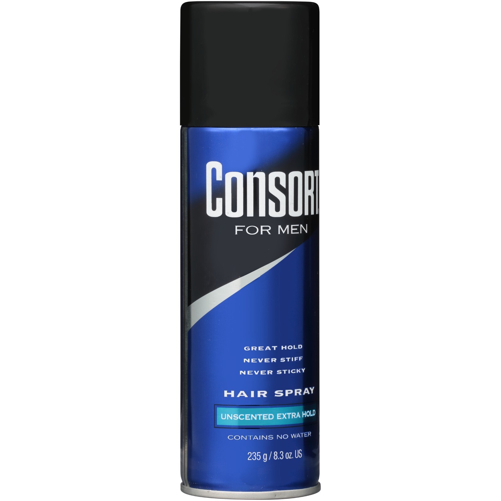 (2 pack) Consort Unscented Extra Hold Hair Spray for Men, 8.3 oz.Shine Enhancing