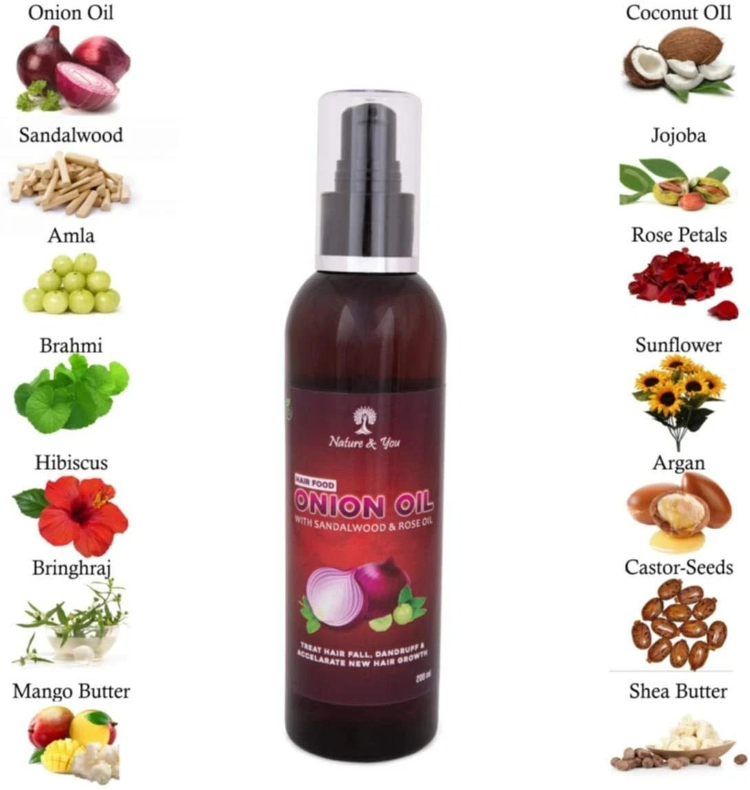 Nature & You Onion Hair Oil For Hair Growth & Stop Hair Fall 200 ml