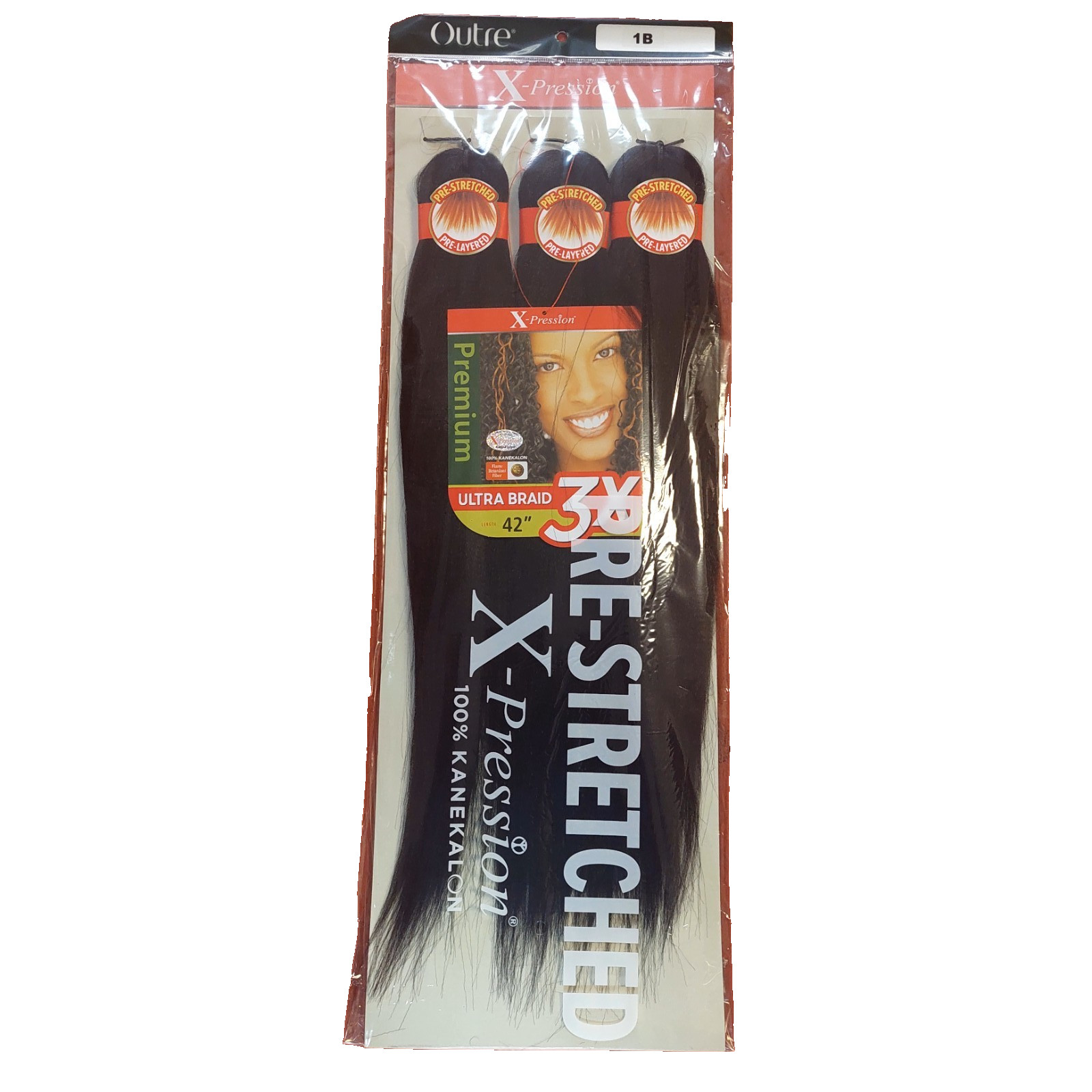 3-PACK Pre-Stretched Braiding Hair 3X 42″ X-Pression all colors #2 #4 #1 #1B