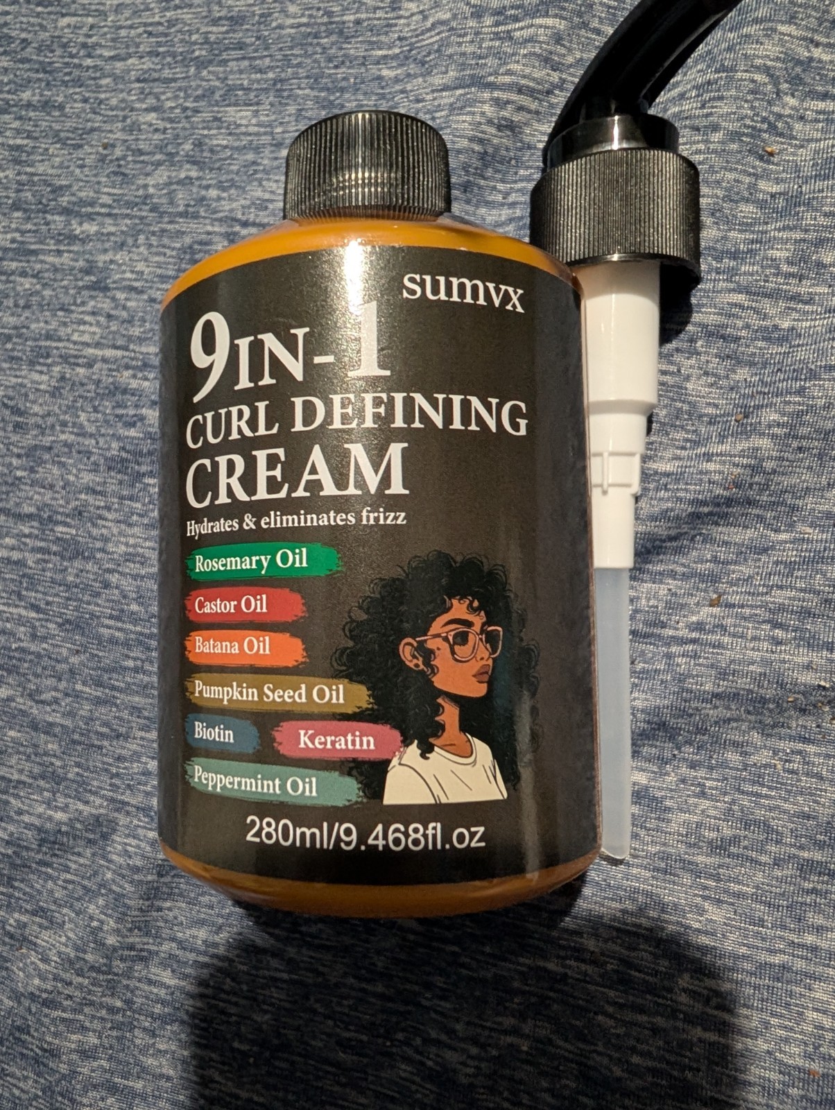 9-in-1 9.468flOz Defining Cream Moisturizing Adult Curly Styling Cream Men&women