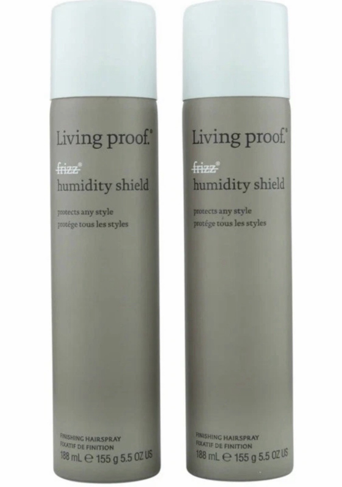 Set of 2 Living Proof No Frizz Humidity Shield Finishing Spray 5.5 oz NEW