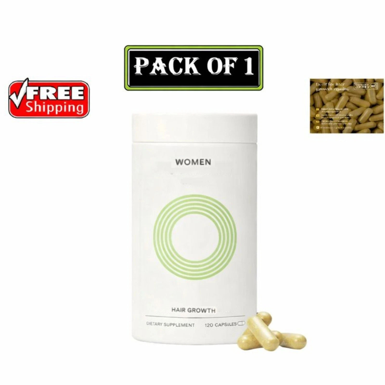 Women’s Hair Growth Supplement |1 Pack (120 Caps) | 3 Month Supply|