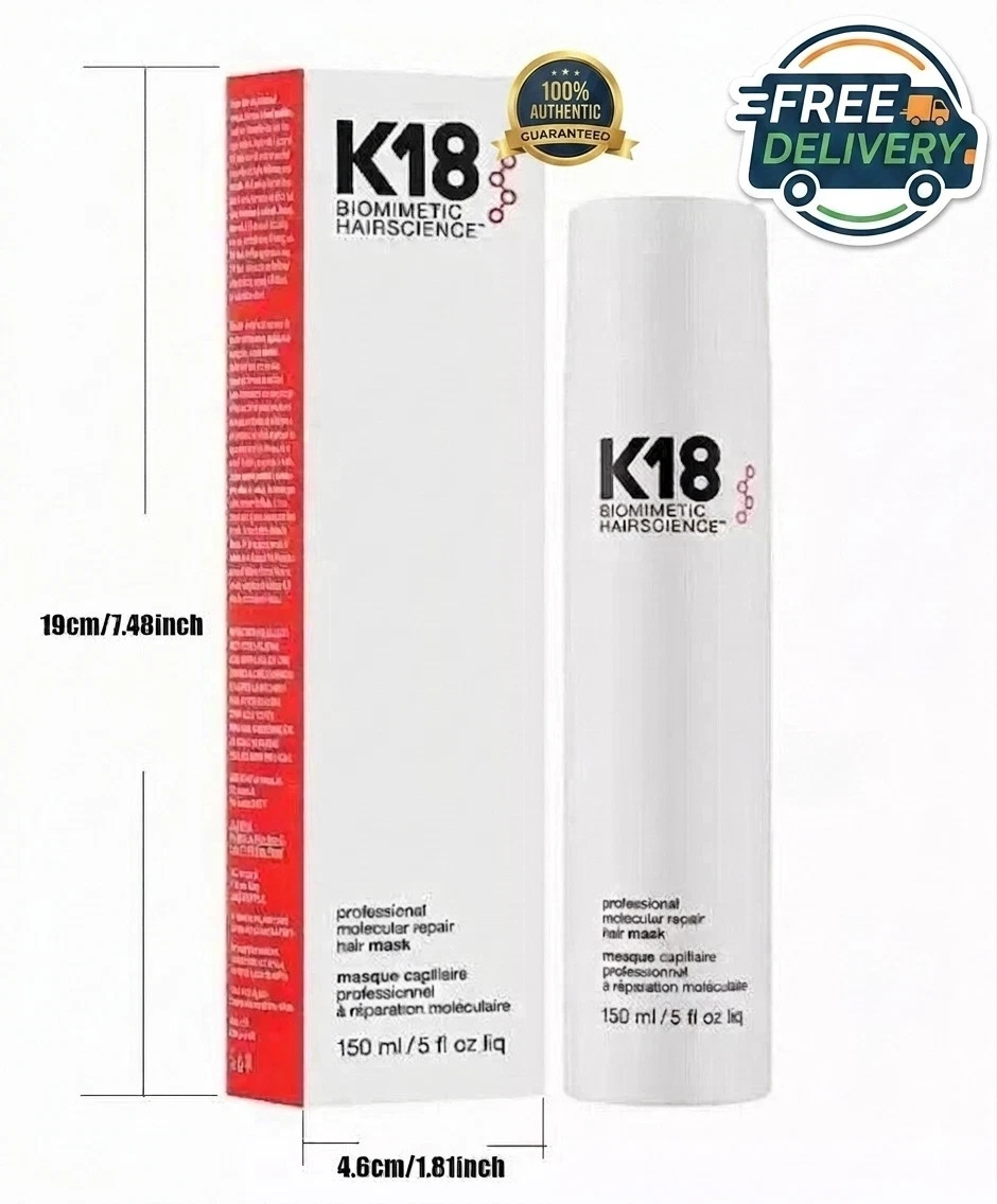 K18 Biomimetic Hairscience Leave-in Molecular Repair Hair Mask- 150ml/5oz Sealed