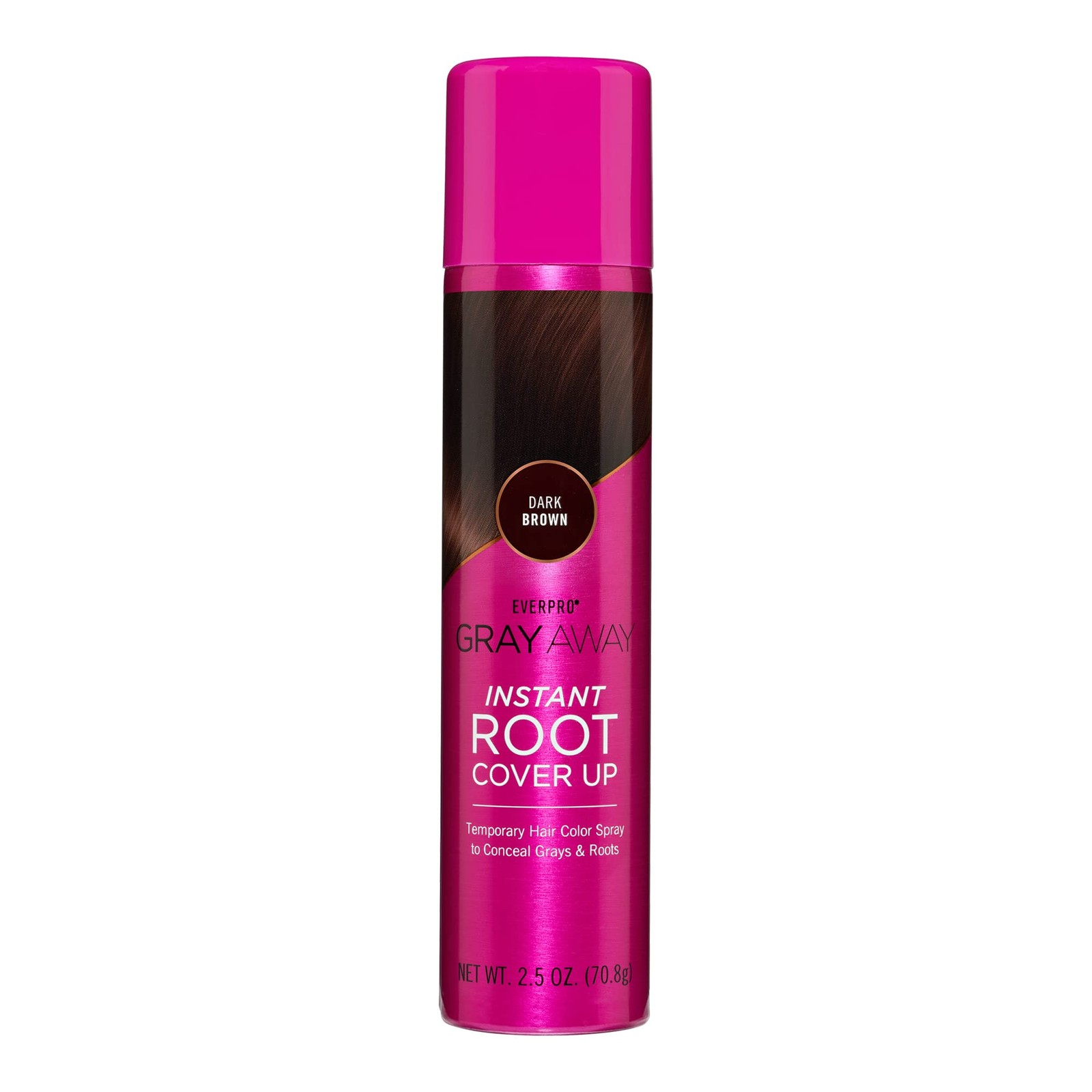 EVERPRO Gray Away Instant Root Cover Up 2.5 Ounce (Pack of 1), Dark Brown