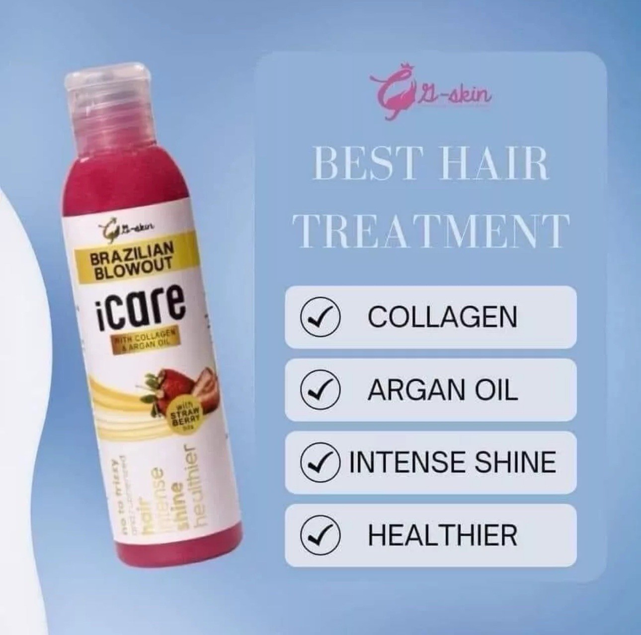 2 BOTTLES Brazilian blowout Icare 100ml By G-Skin