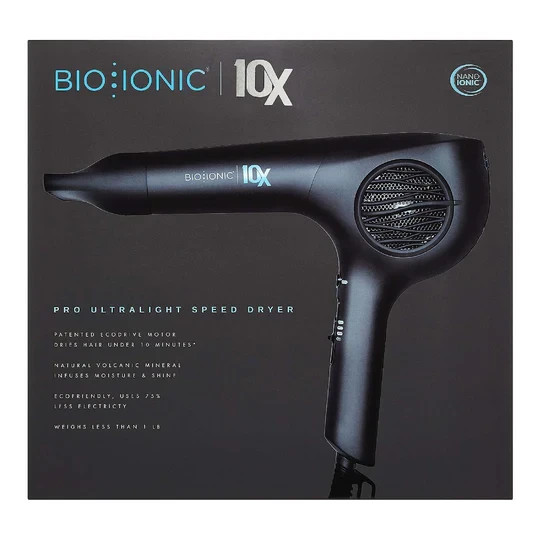 Bio Ionic 10x Ultralight Speed Dryer – Black