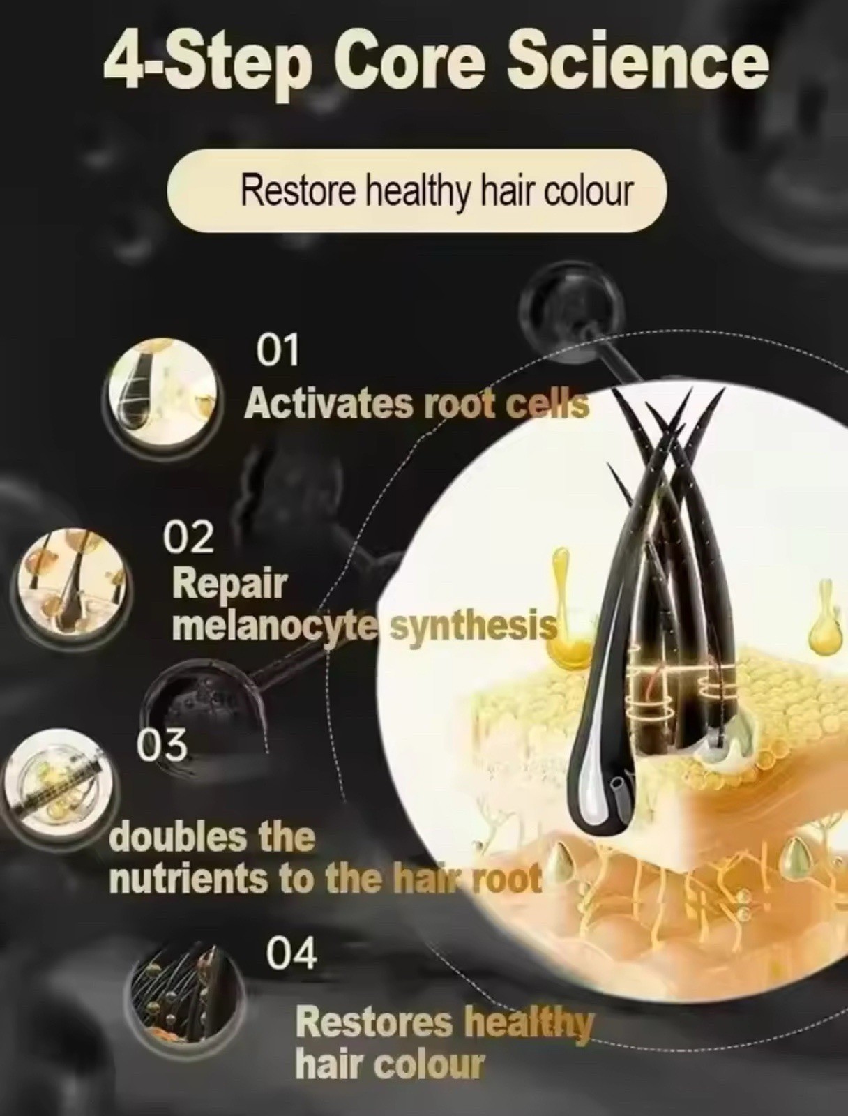 2 Bottles White Hair Killer Remove Gray Hair Restore Natural Hair Color NEW