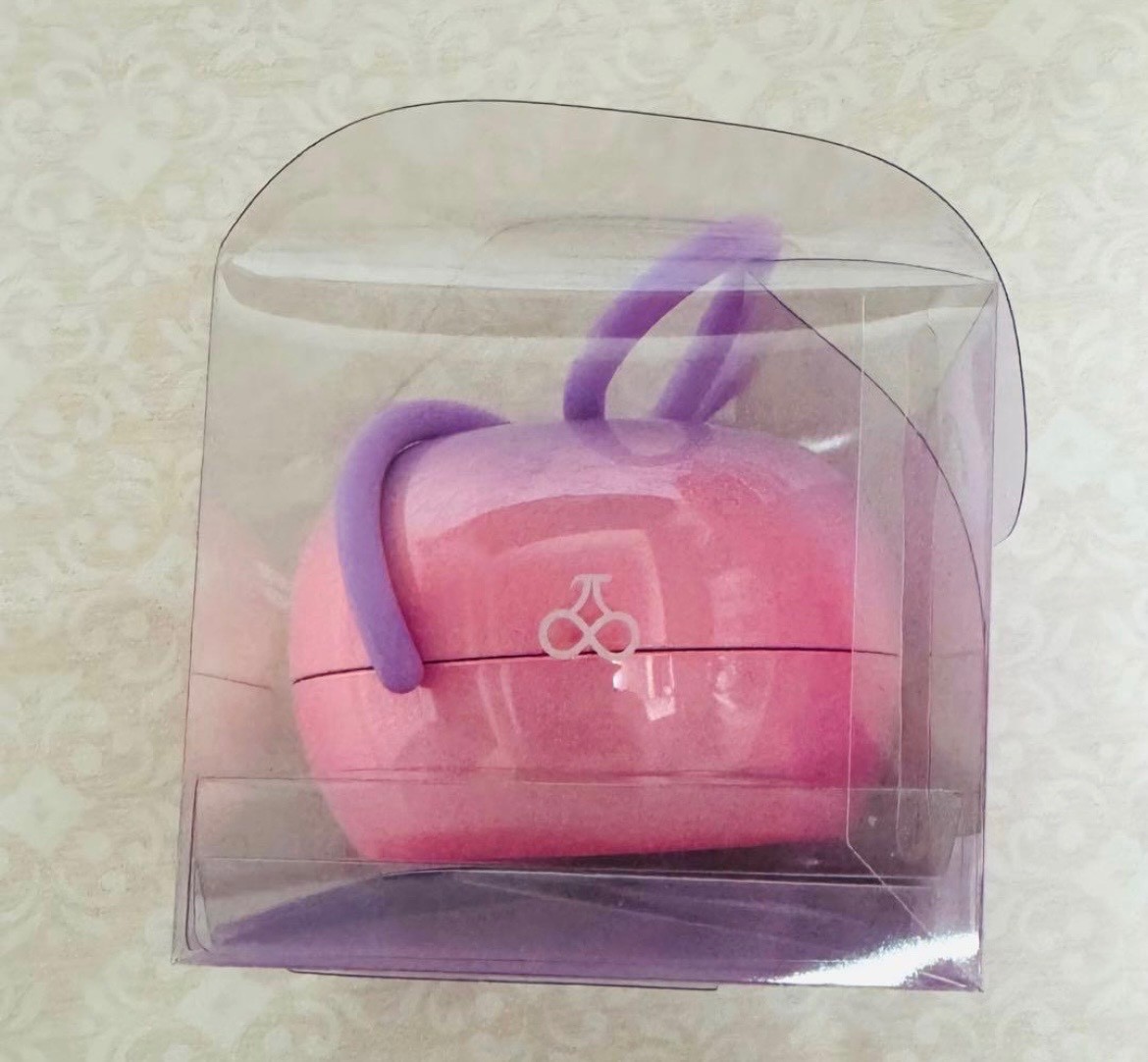 medicube FOREVER CHERRY RIBBON Violet Pink GLASS HAIR BRUSH NEW wonyoung