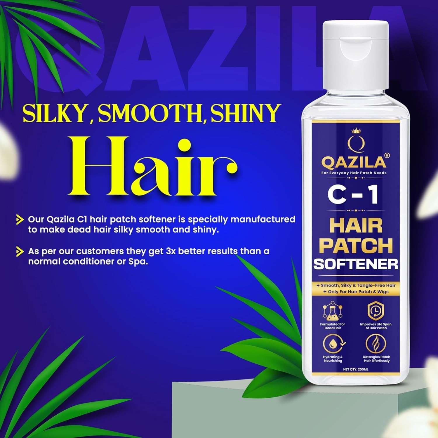 Qazila C 1 Hair Patch Softener Hair Patch Conditioner Hair Patch Wash 200 ML