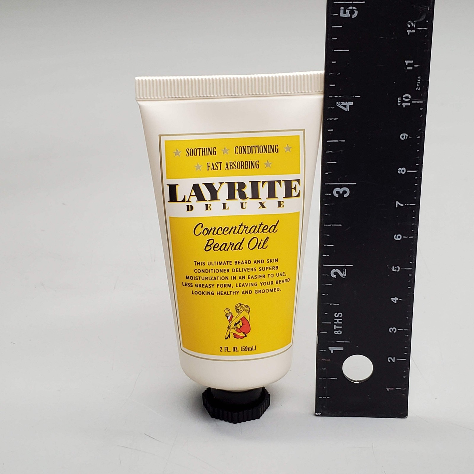 LAYRITE DELUXE Concentrated Beard Oil 2 fl oz Soothing Conditioning Fast Absorbi