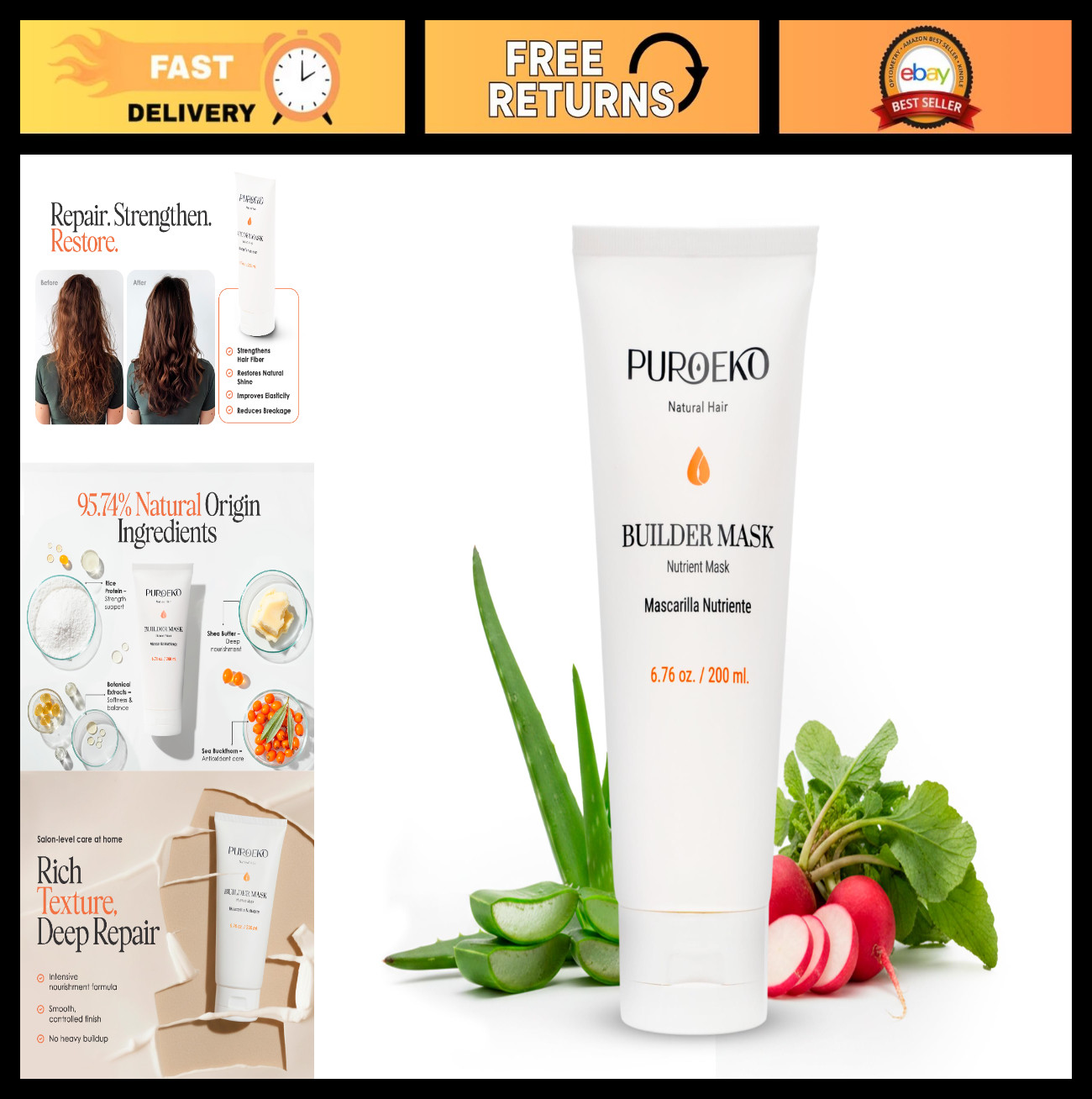 Intensive Hair Repair Mask for Damaged Hair | Nourishing Deep Treatment 200ml
