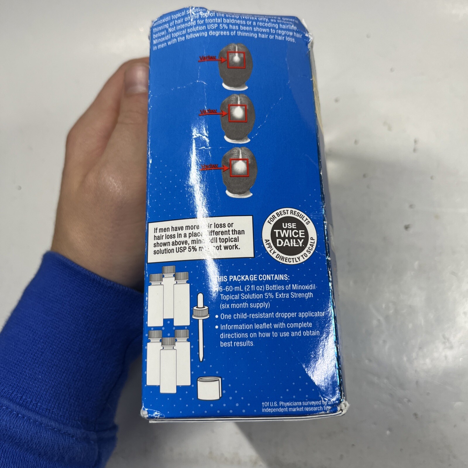 Kirkland Minoxidil 5% Extra Strength Men Hair Regrowth Solution 6 Month 02/2026