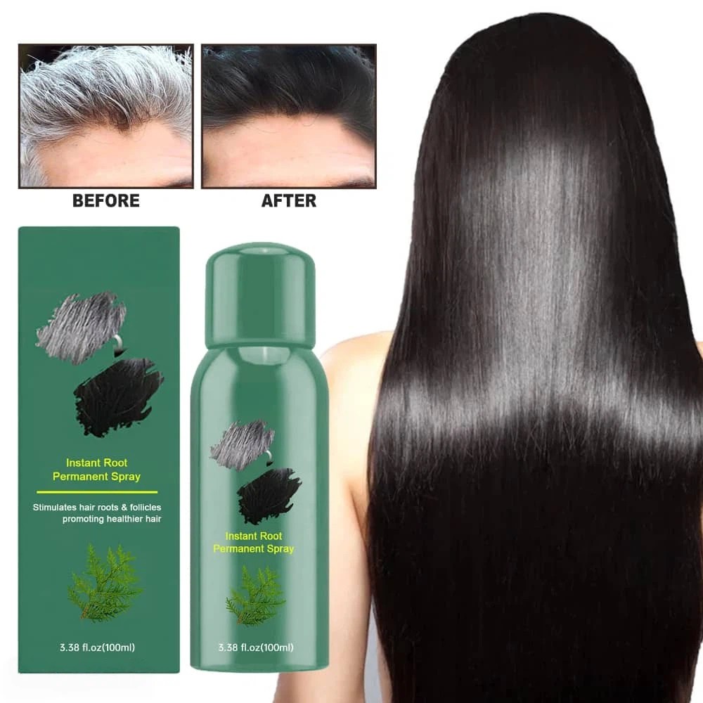 100% Natural Herbal Instant Gray Root Coverage Hair Color Oil for White Hair