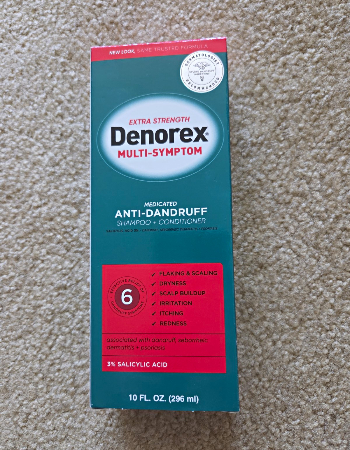 Denorex Multi-Symptom Extra Strength Anti-Dandruff Shampoo+Conditioner 10oz NEW