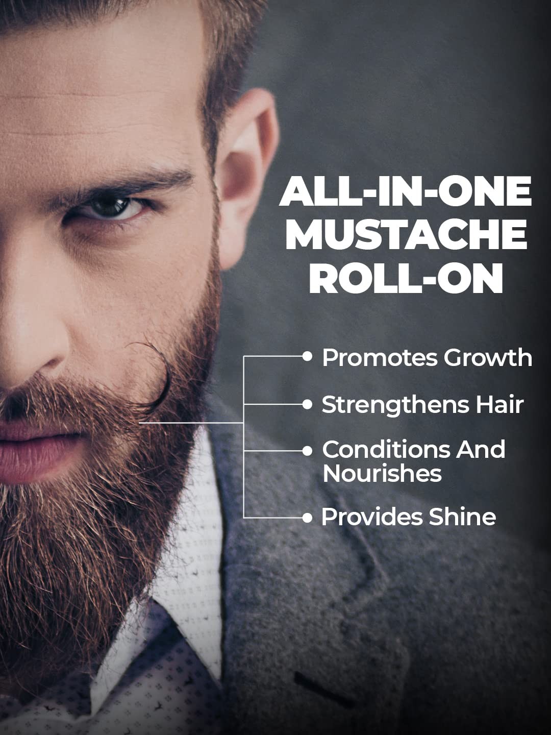 Beardo Mustache Growth Roll On with Almond Oil 8ml