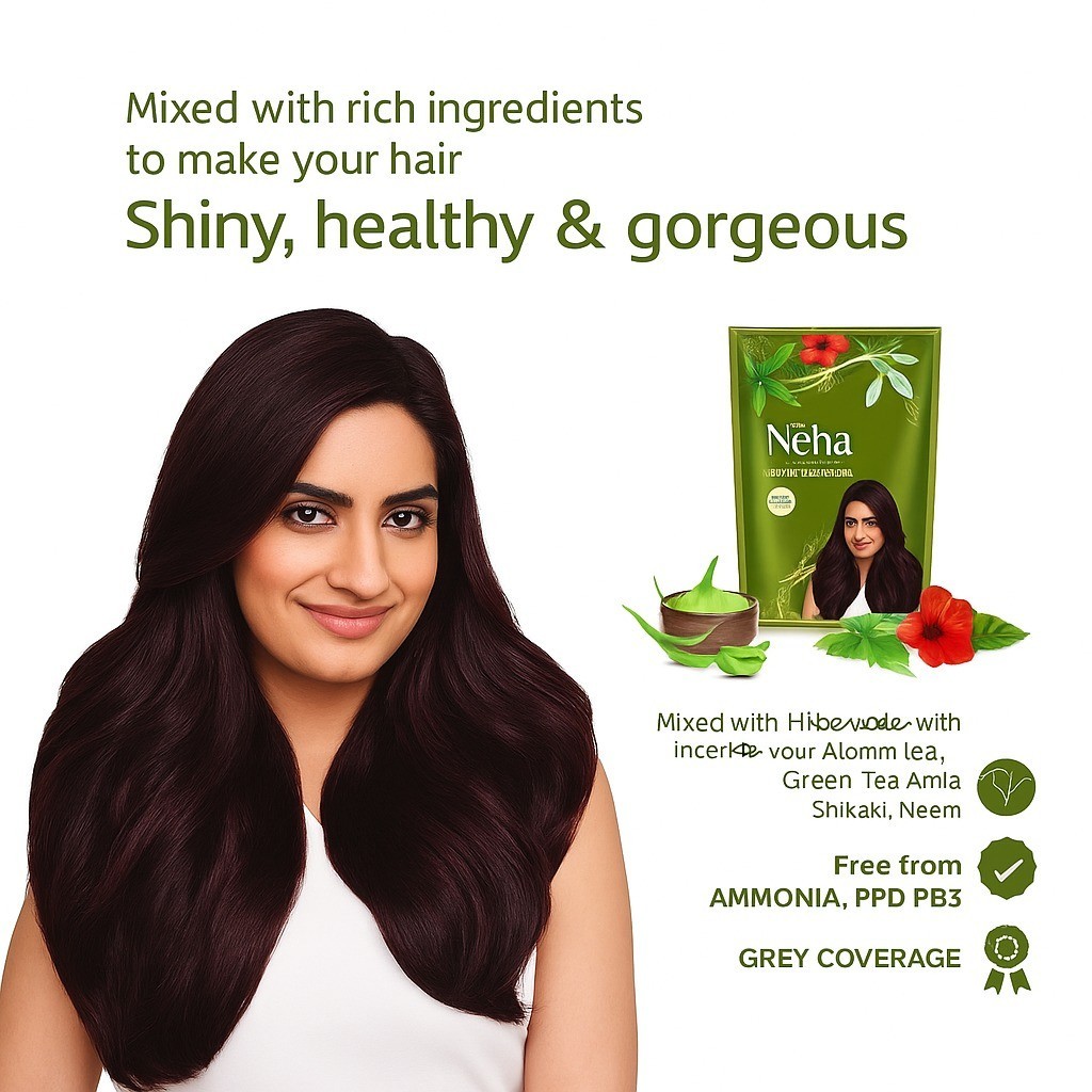 Neha Henna Mehndi Powder Natural Herbal With 8 Herbs 1 Kg