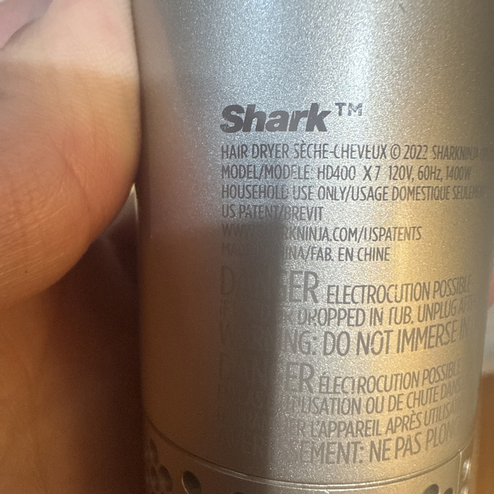 Shark Flex Style Air Styling & Drying System 1300W Model HD400 Unit Only Tested
