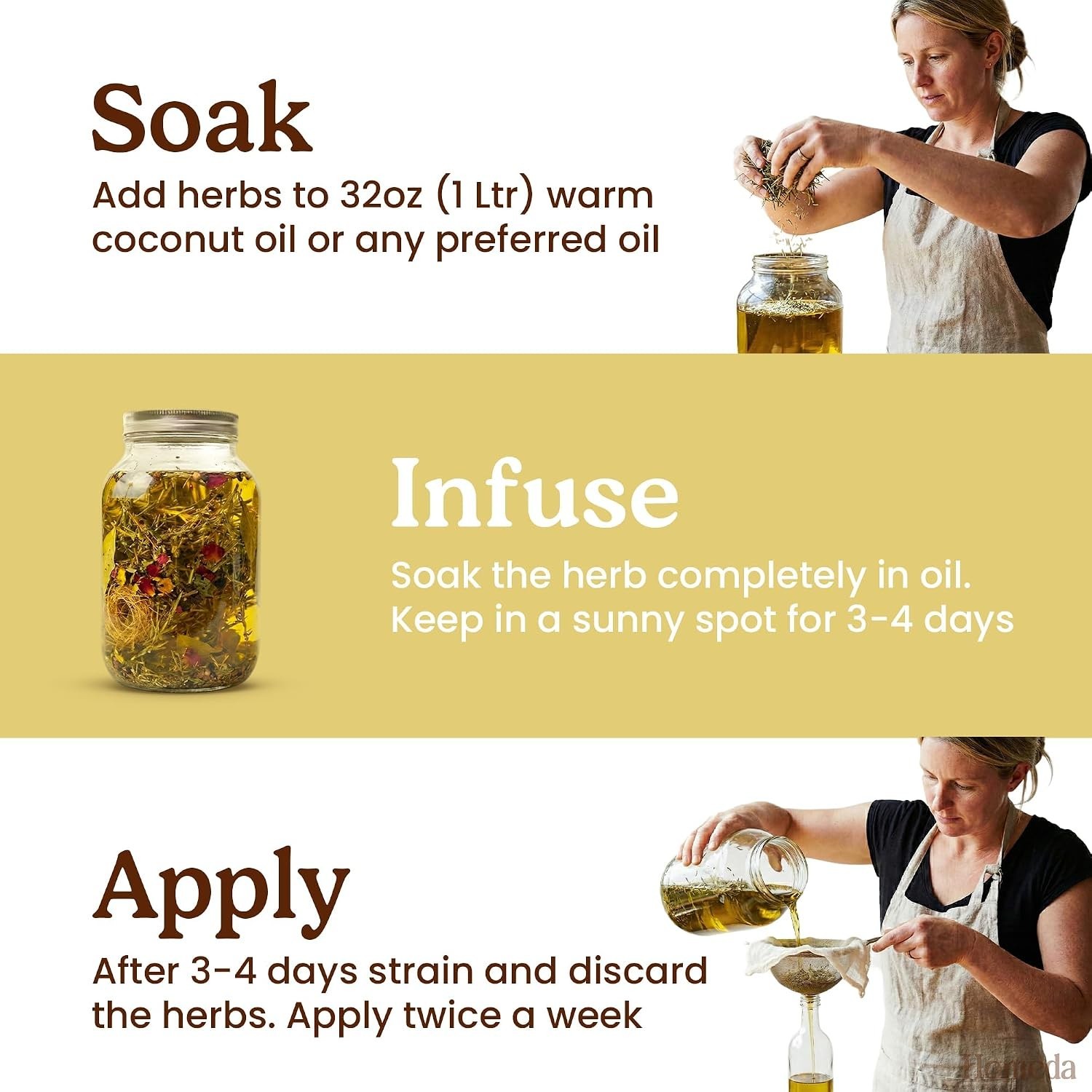Premium Herbal Hair Oil Mix Herbs with 18 Ayurvedic Jadibuti Infused Oil 75g