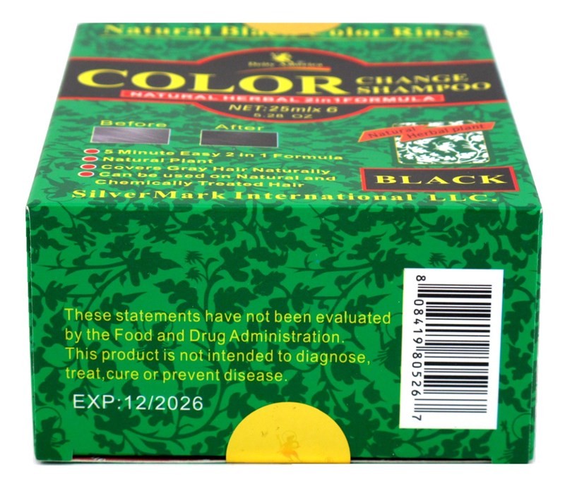 (2 PACK) Deity Shampoo Color Change Kit Natural Herbal 2N1 Black