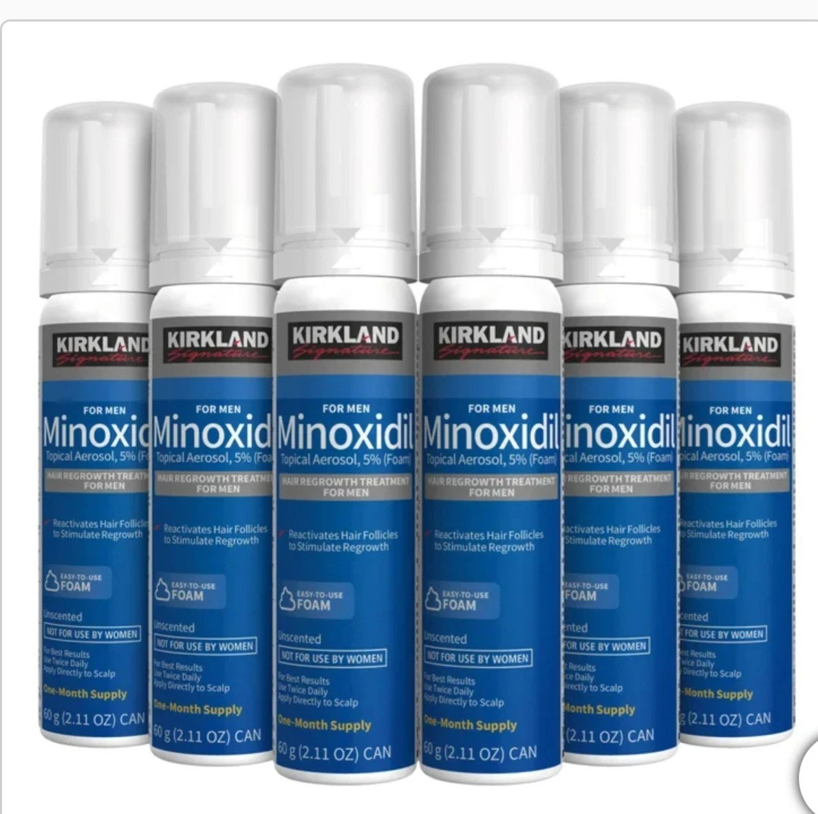 Hair Regrowth for Men – Kirkland 5% Minoxidil Foam (6 Month Supply)