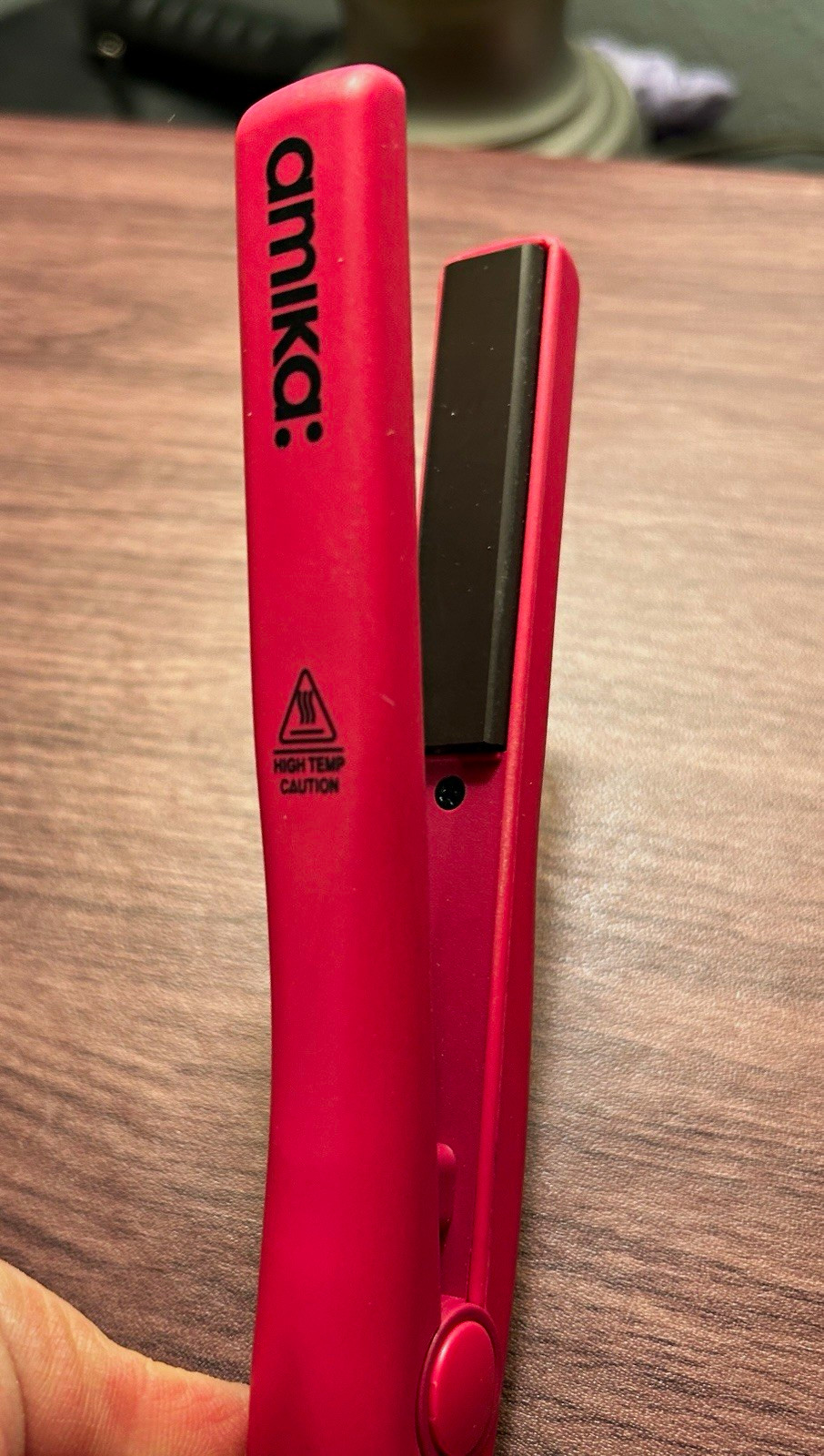 Amika: Mini Hair Iron Flat Iron Hair Straightener, Pink, 35W Electric