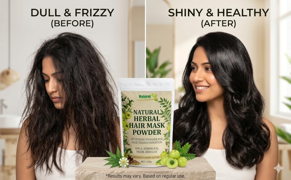 Natural Ayurvedic Hair Growth Powder 120g Herbal Hair Mask for All Hair Types