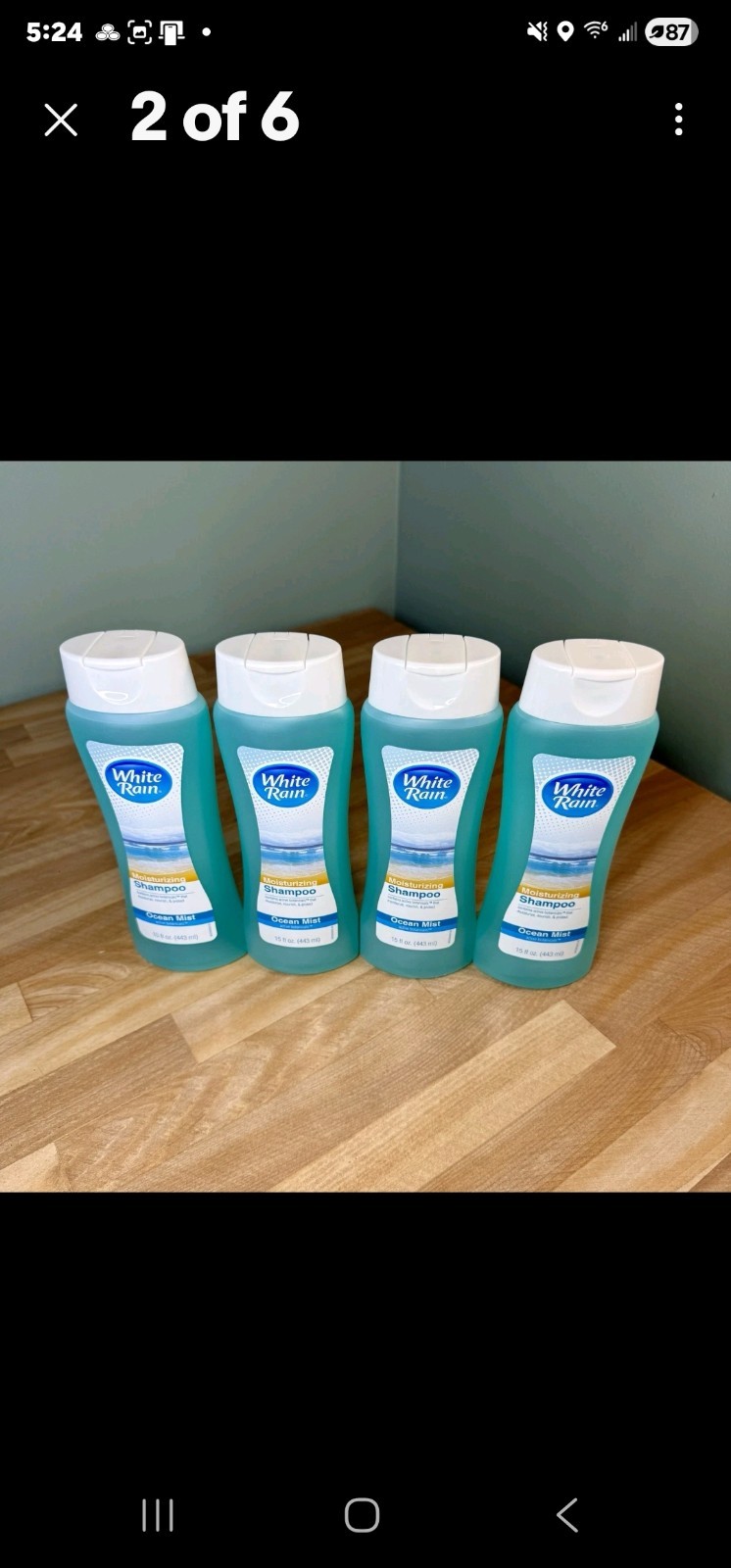 NEW WHITE RAIN Moisturizing Shampoo Ocean Mist 15 fl oz/each Nourish Protect x4