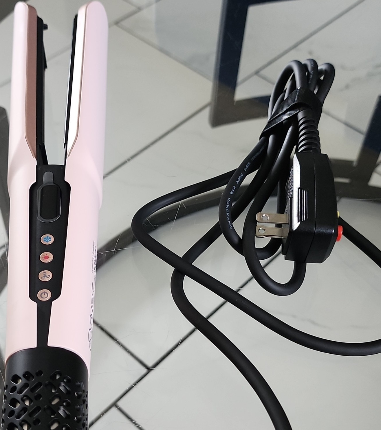 EF088 1300W Pink Flat Iron Hair Straightener Electric Unisex