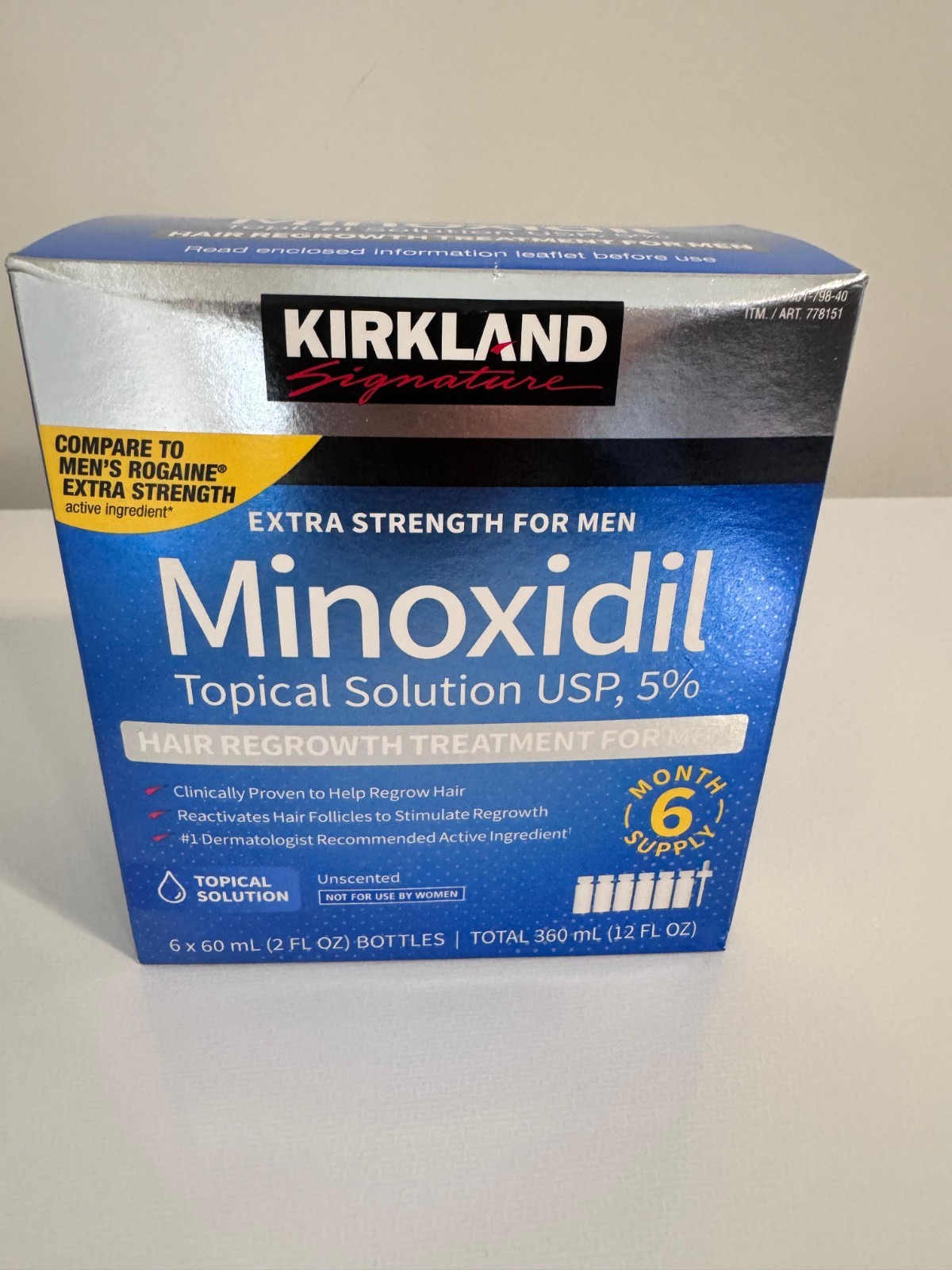 Kirkland Signature Minoxidil 5% Extra Strength Men Hair Regrowth Original