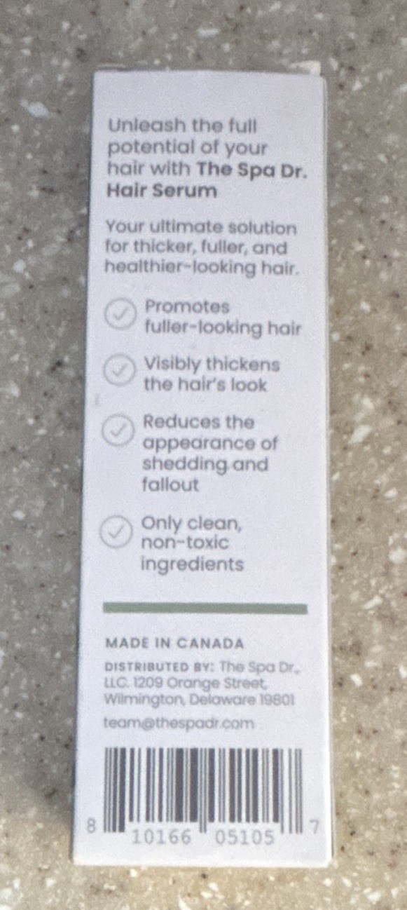 The Spa Dr. Hair Serum Non-Toxic Thickening Serum, 1.6 fl oz Unisex Adult