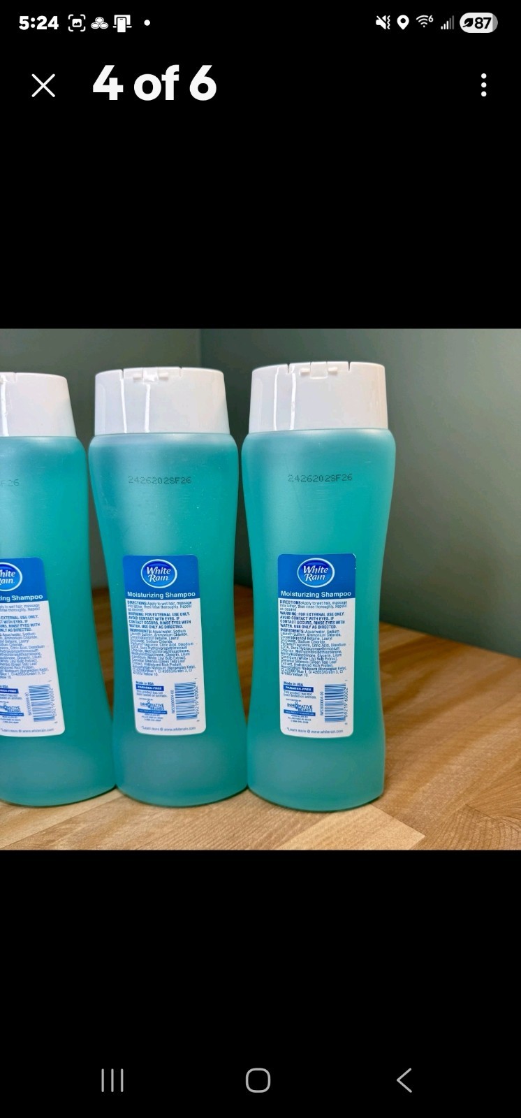 NEW WHITE RAIN Moisturizing Shampoo Ocean Mist 15 fl oz/each Nourish Protect x4
