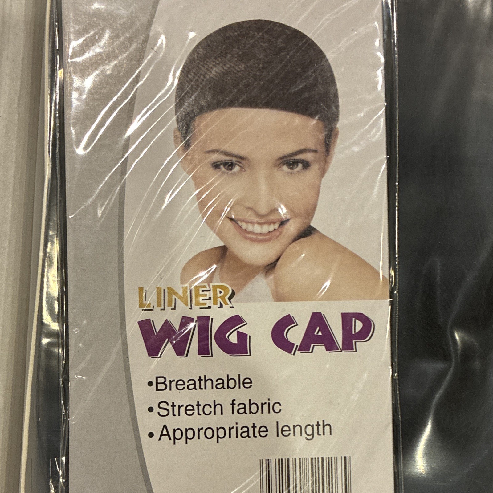 Women’s Black Wig Cap, Breathable Stretch Fabric, One Size, LH0215