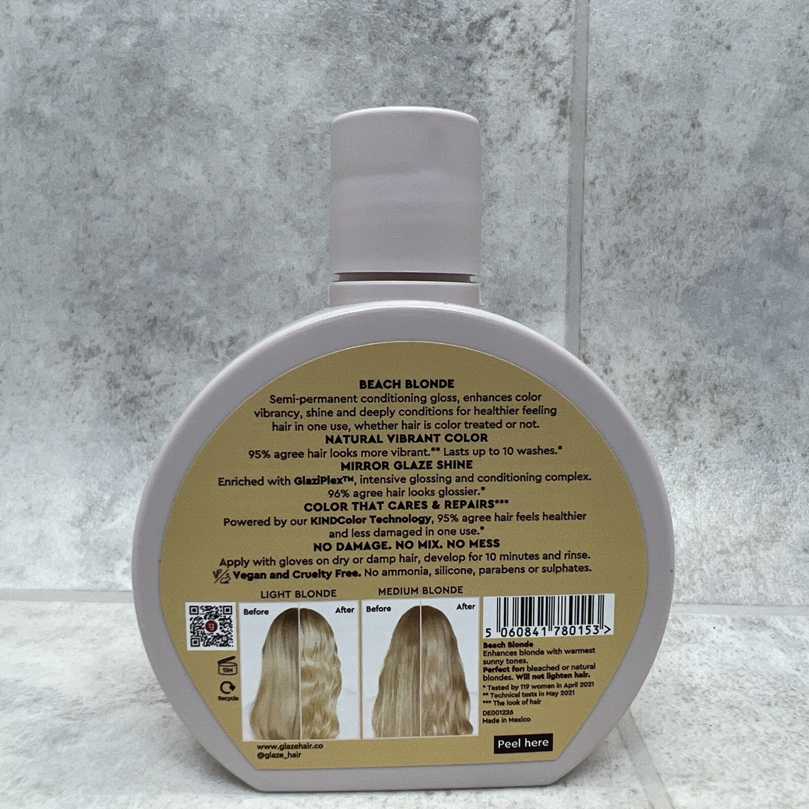 Glaze Super Color Conditioning Gloss BEACH BLONDE 190 ml / 6.4 oz Vibrant Hair