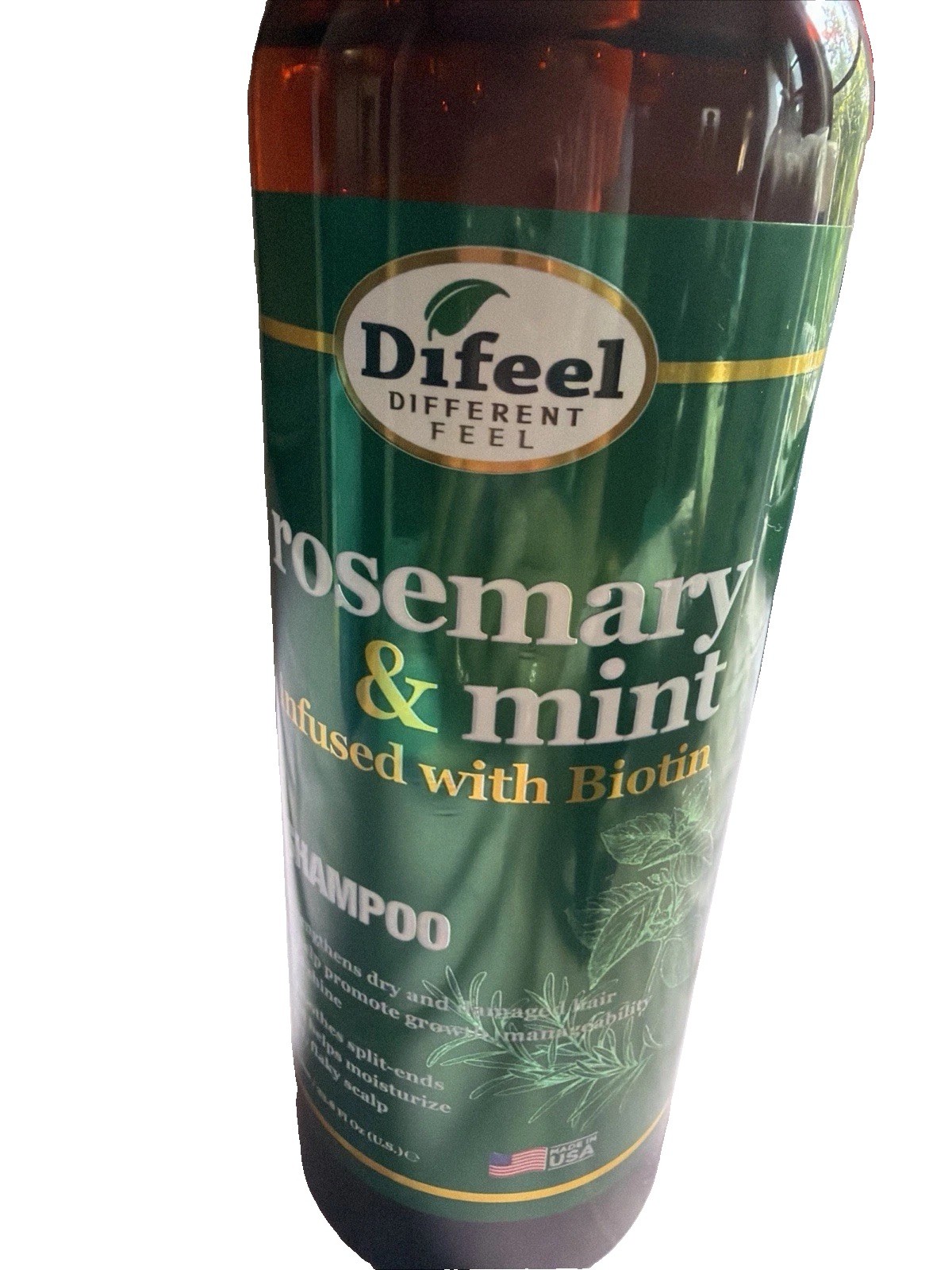 Difeel Different Feel Rosemary & Mint Biotin Shampoo, Jumbo 33.8 fl oz