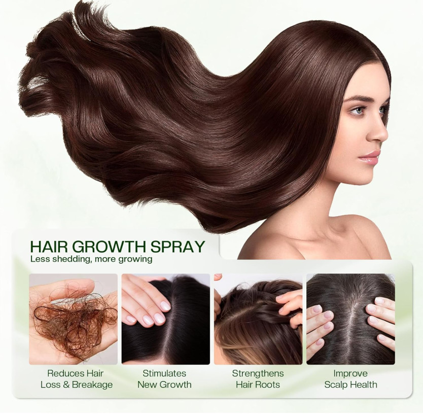 Hair Growth Spray Rosemary Oil Biotin Caffeine Castor Oil Anti Hair